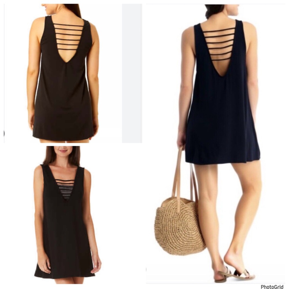 Salt + Cove XL black swimsuit coverup dress NWT